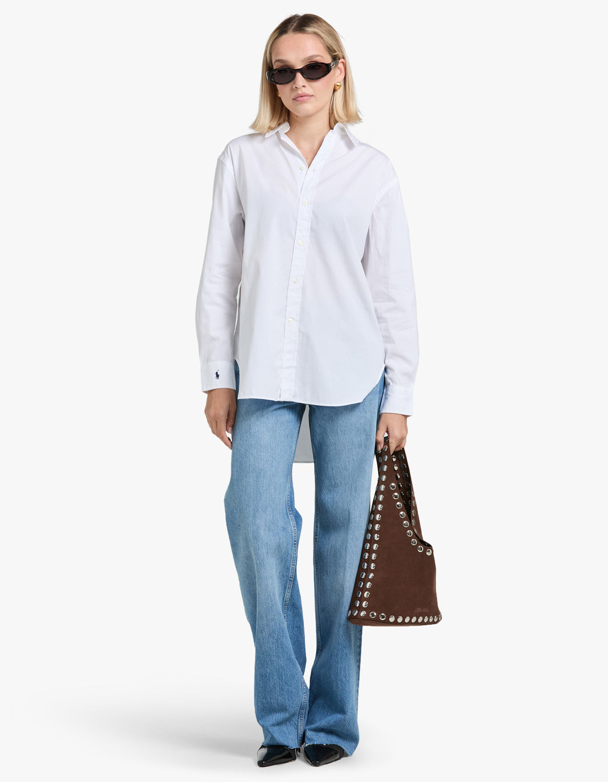 Oversize Fit Cotton Shirt - White