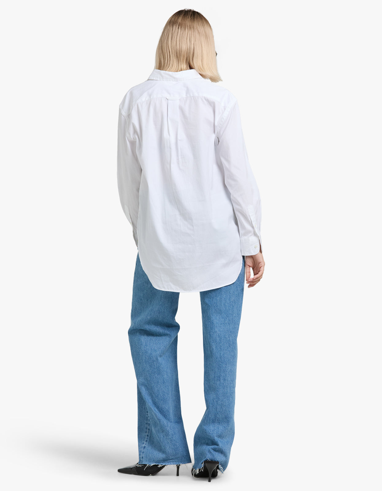 Oversize Fit Cotton Shirt - White