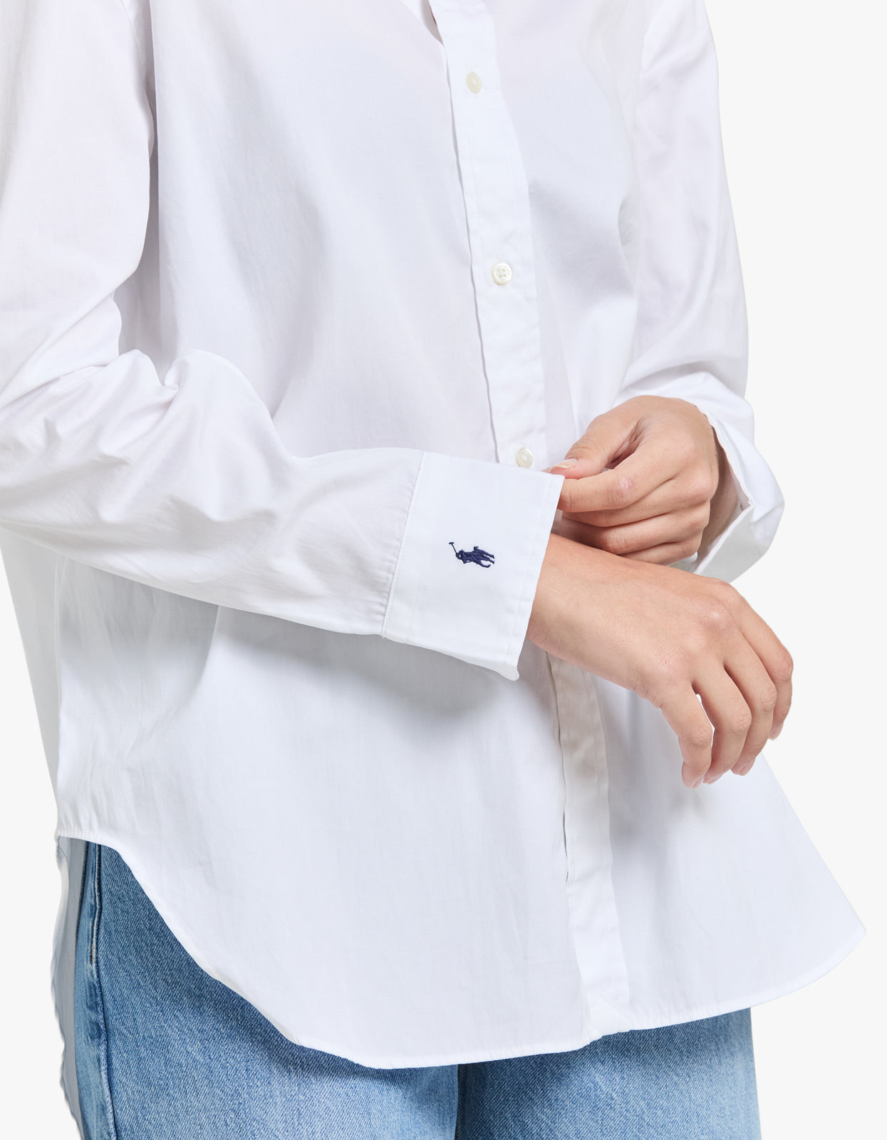 Oversize Fit Cotton Shirt - White
