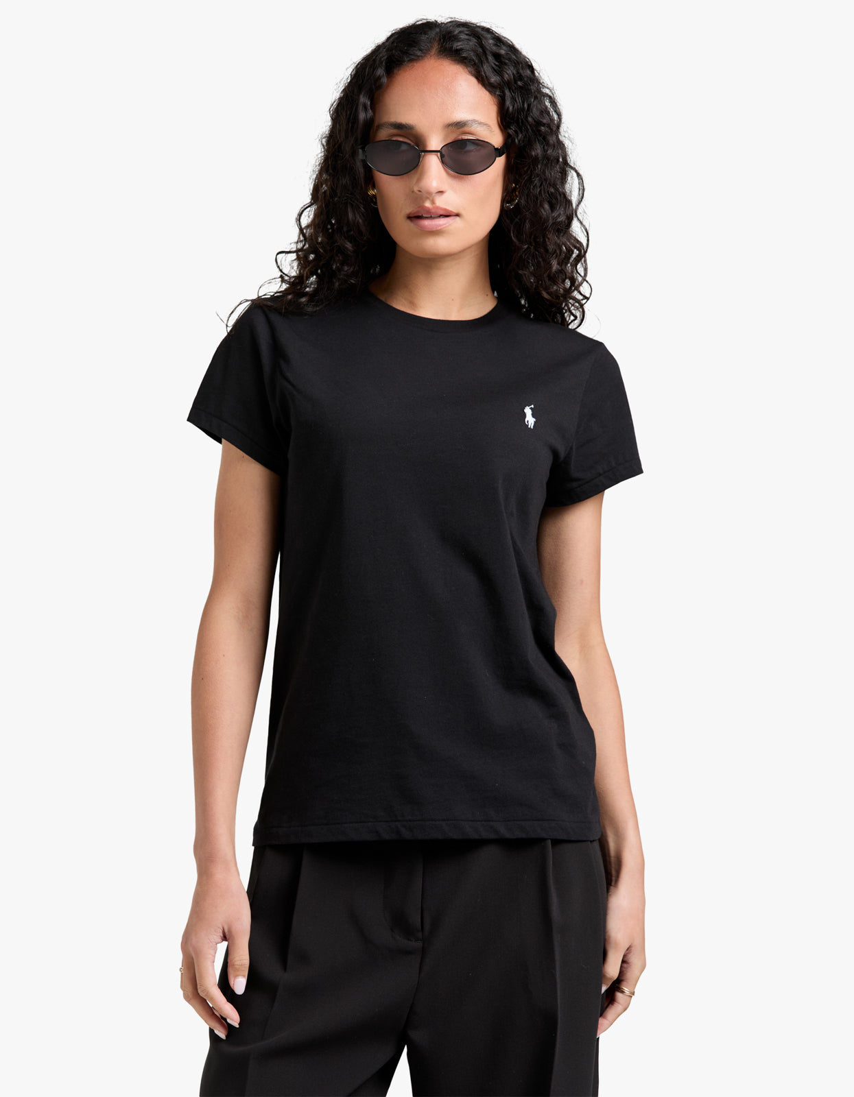 Crewneck Short Sleeve T Shirt - Black