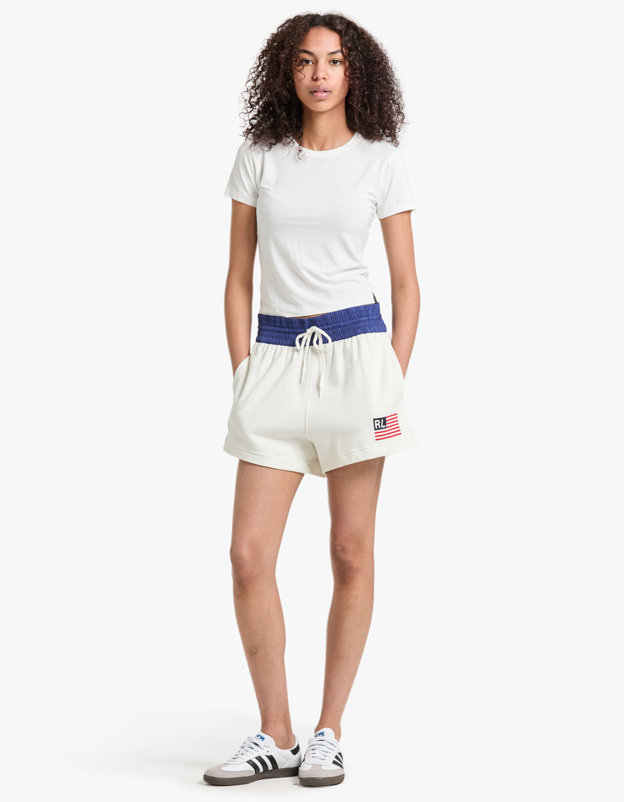 Flag Short Athletic - Deckwash White