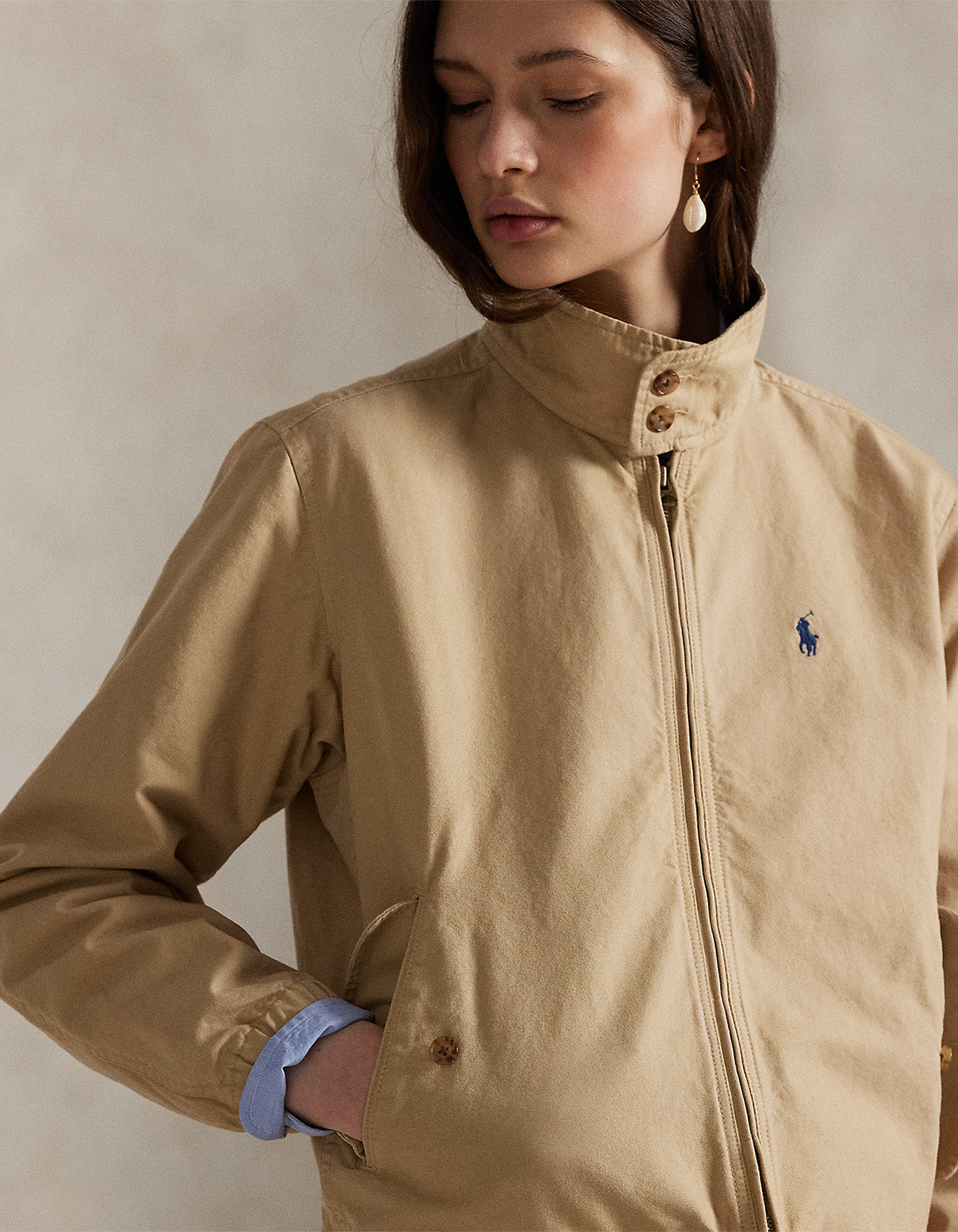 City Jacket Lined Windbreaker - Vintage Khaki