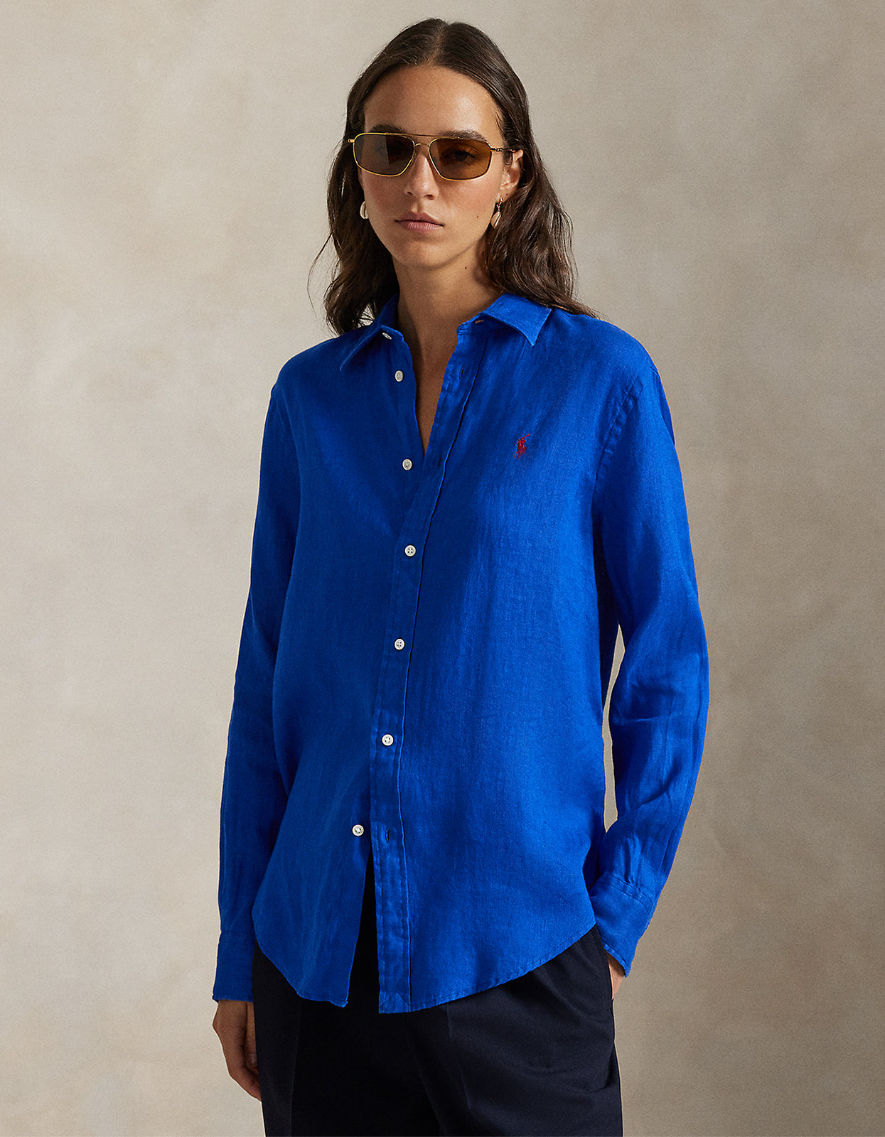 Classic Fit Linen Shirt - Heritage Blue