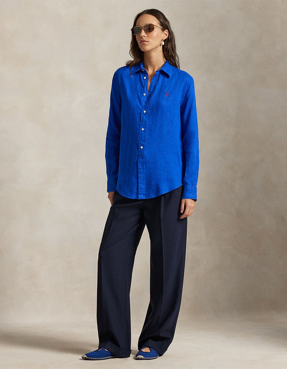 Classic Fit Linen Shirt - Heritage Blue