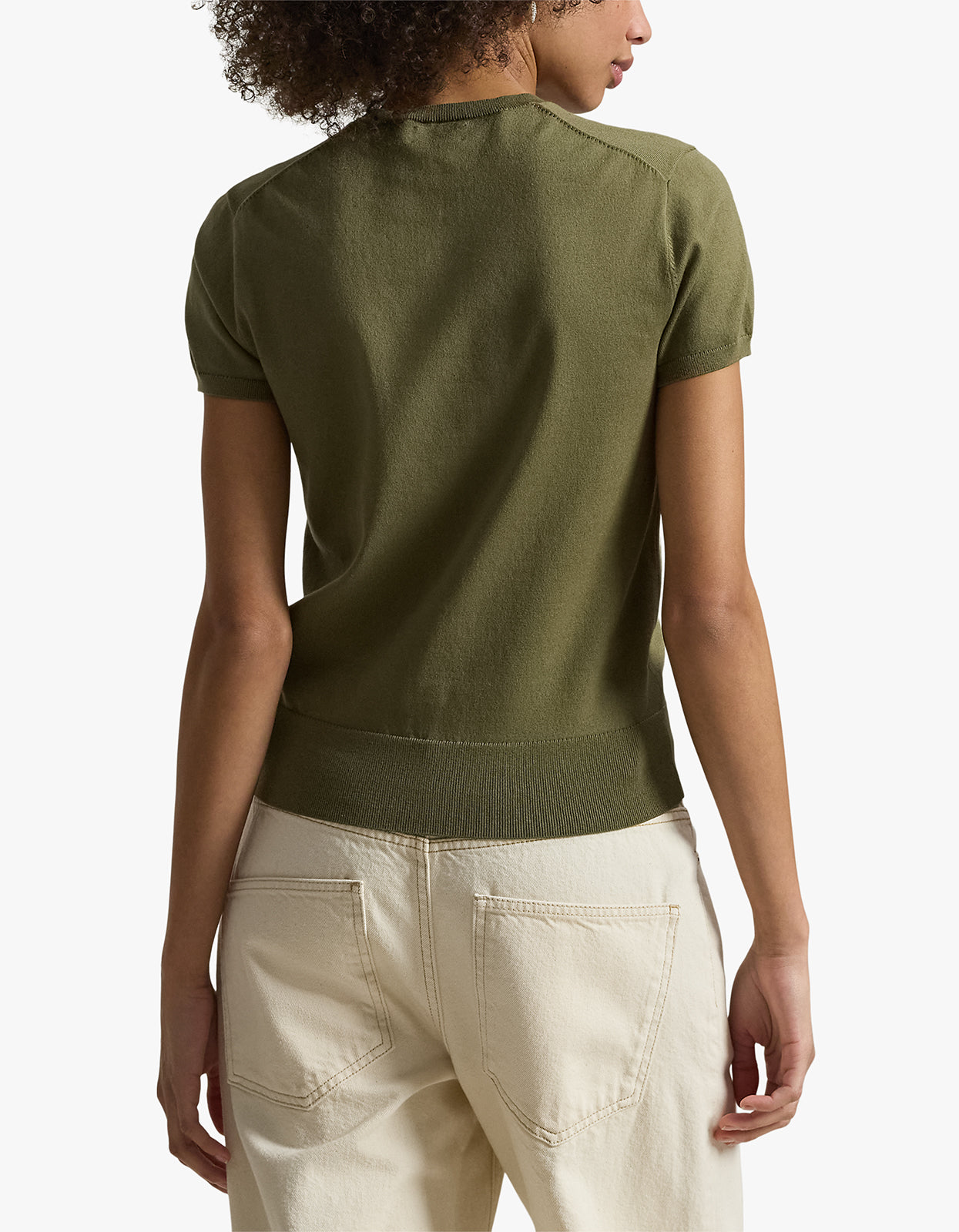 Short Sleeve Sweater - Willow Green