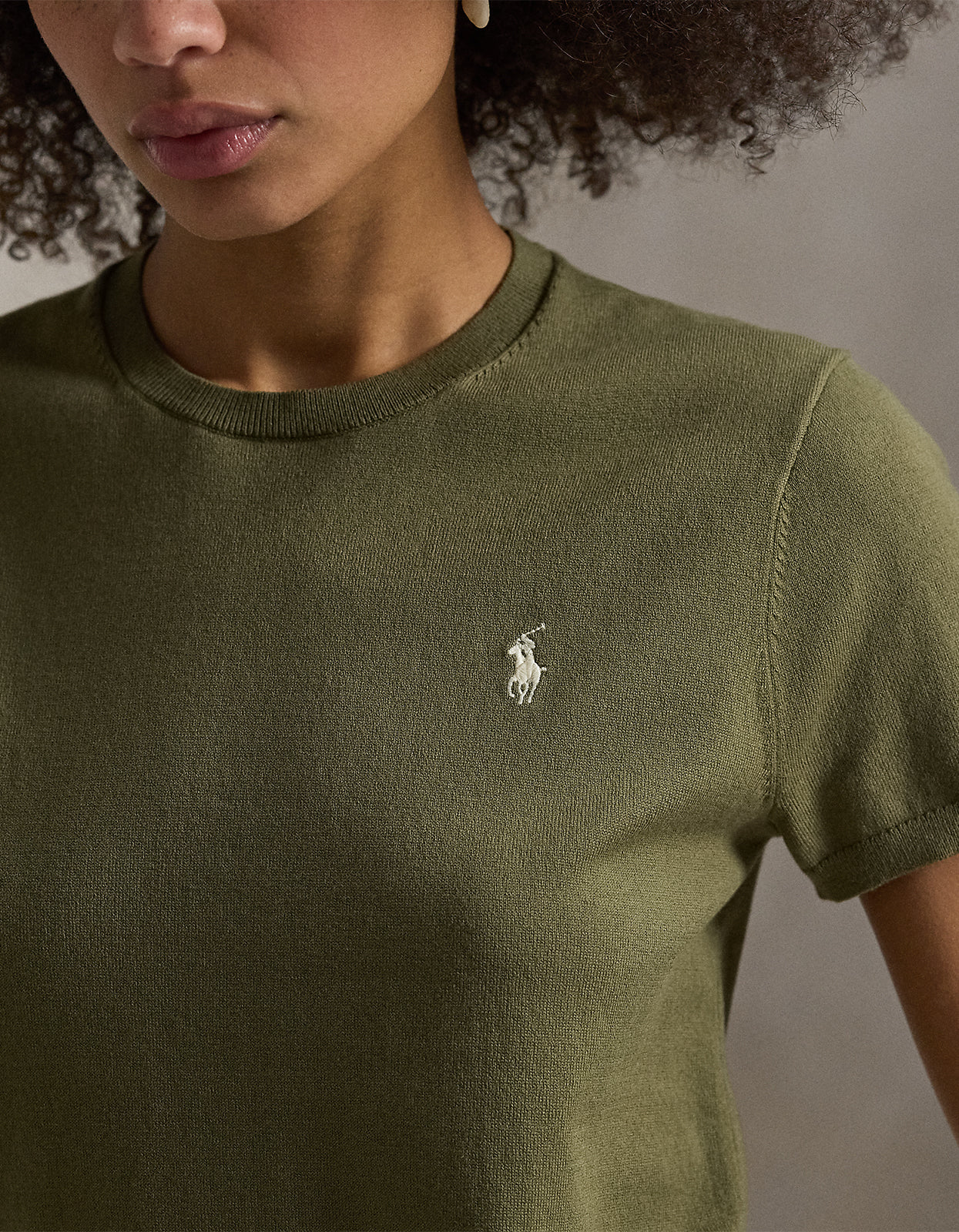 Short Sleeve Sweater - Willow Green