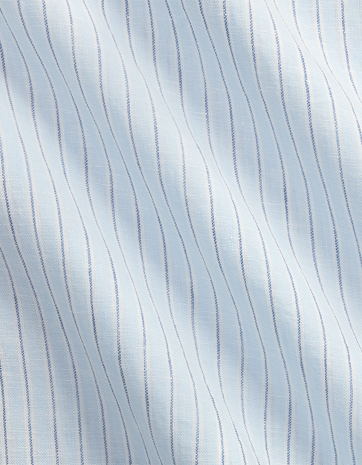 Classic Fit Striped Linen Shirt - 1994B Lt Blue Blue White