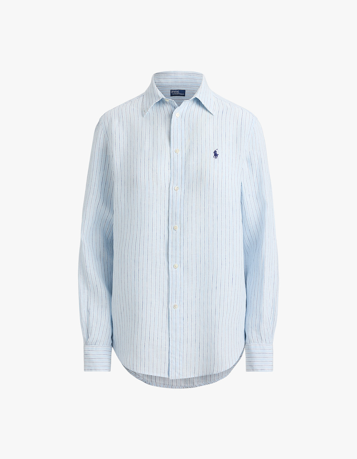 Classic Fit Striped Linen Shirt - 1994B Lt Blue Blue White