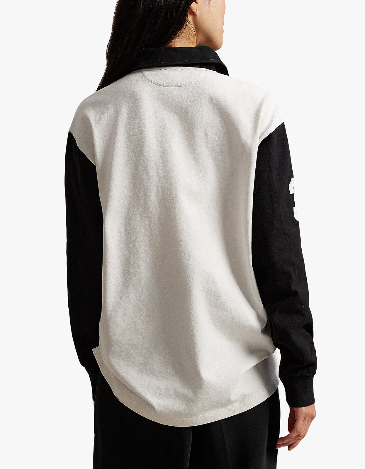 Knit Rugby Pullover - Deckwash White/Polo Black