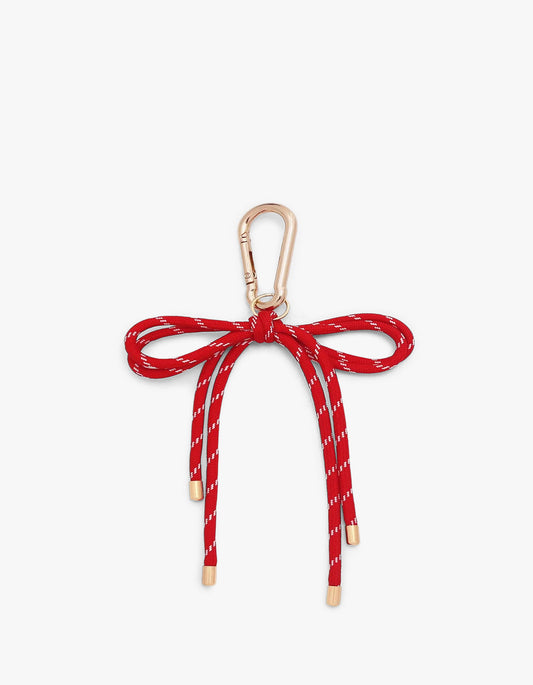 Paracord Bow Bag Charm - Red