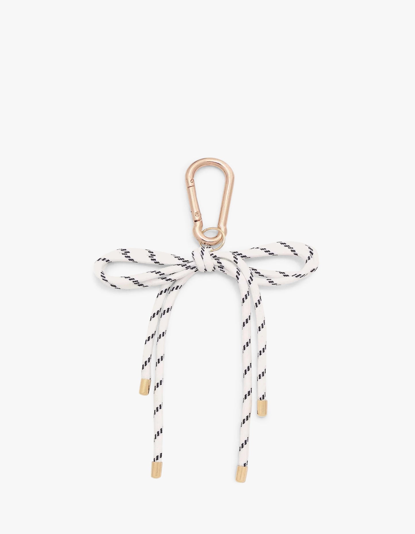 Paracord Bow Bag Charm - White