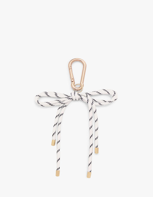 Paracord Bow Bag Charm - White