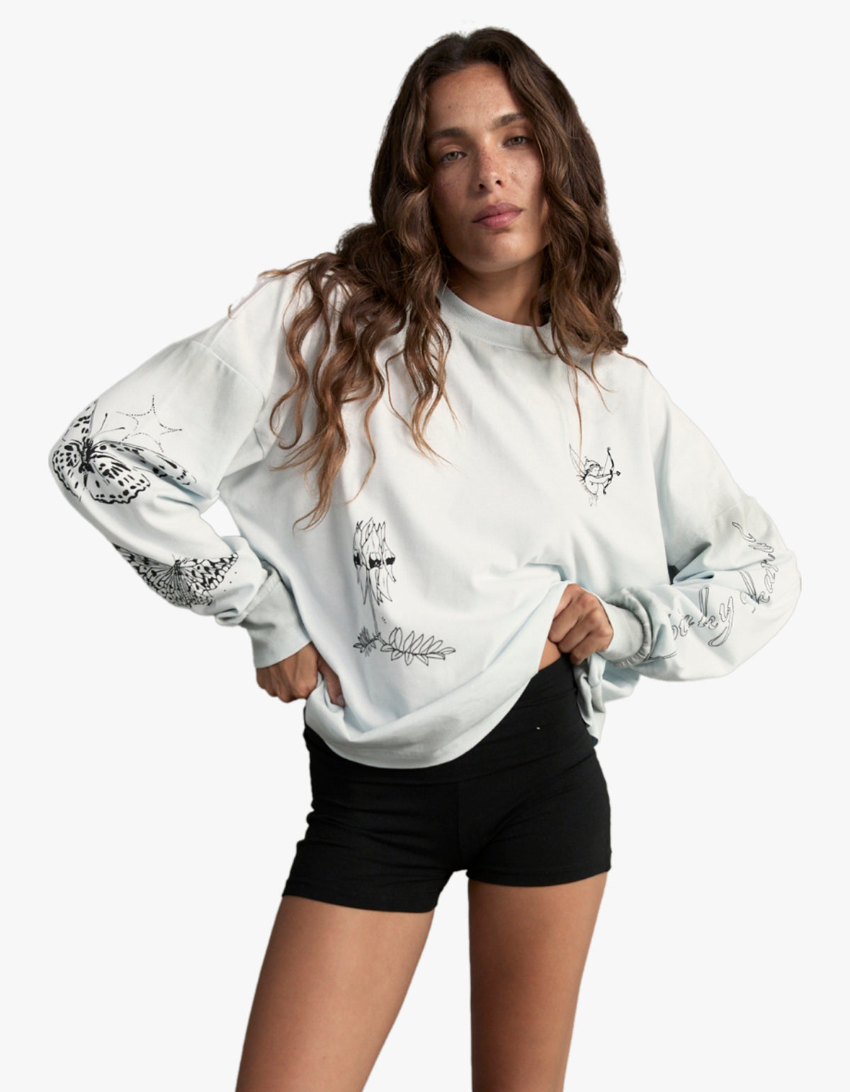 Cupid Long Sleeve Top - Soft Sky