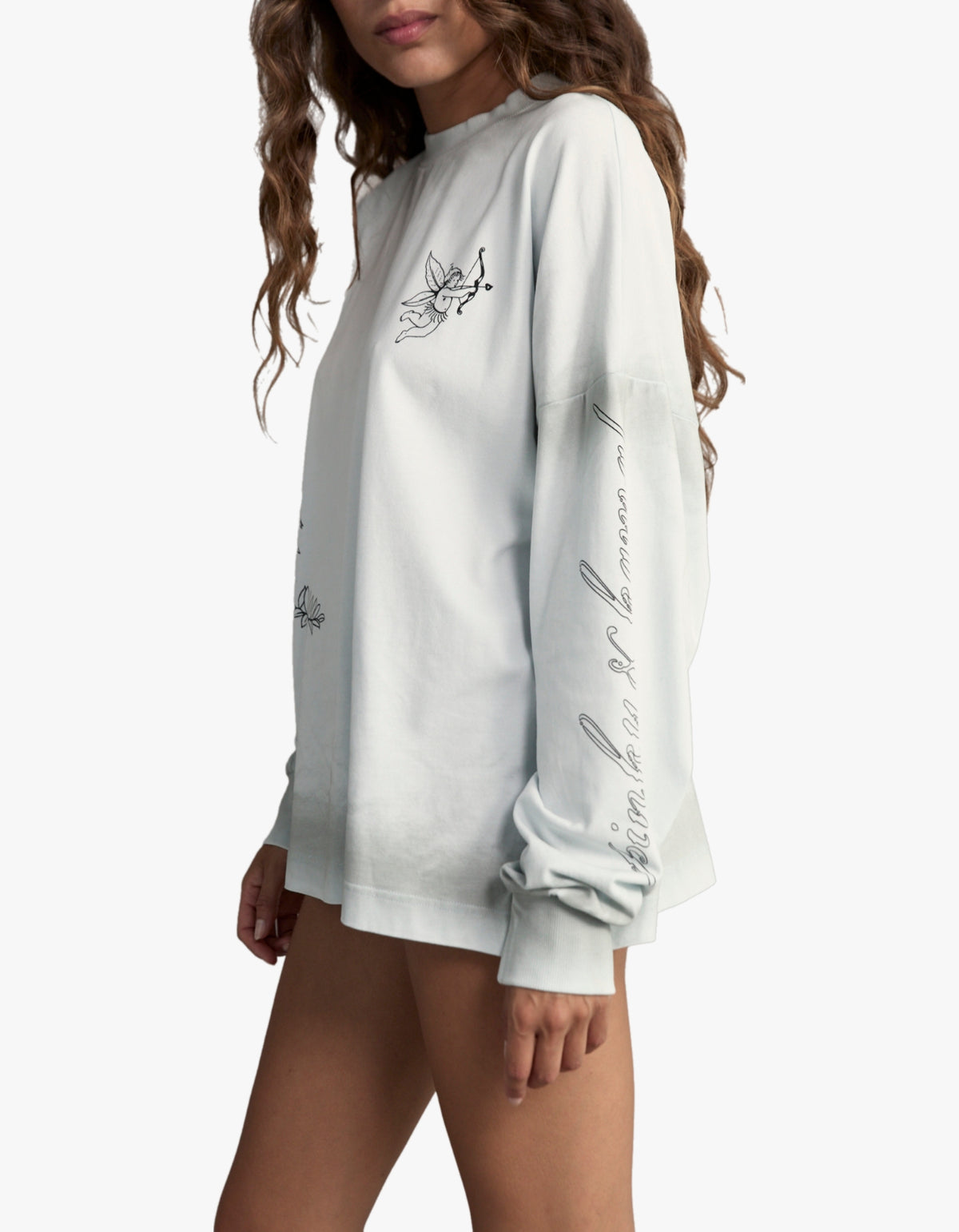 Cupid Long Sleeve Top - Soft Sky