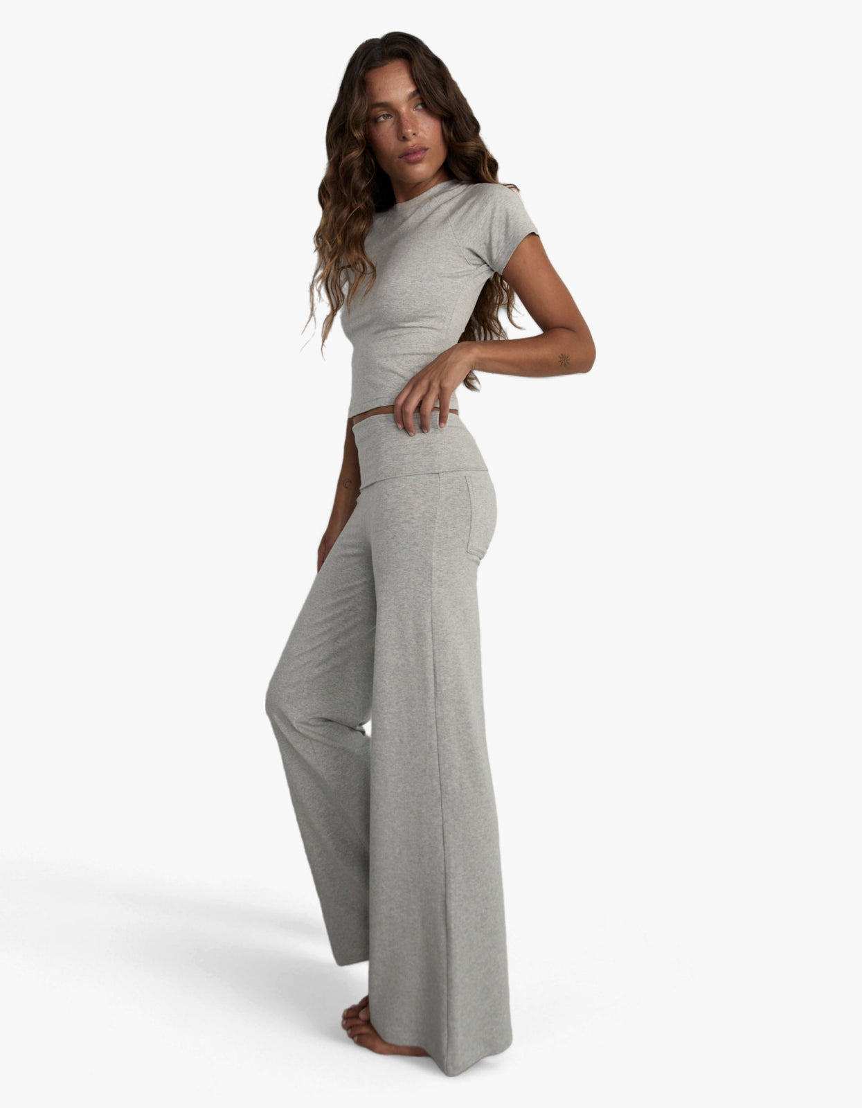 Full Length Yin Flare - Grey Marle