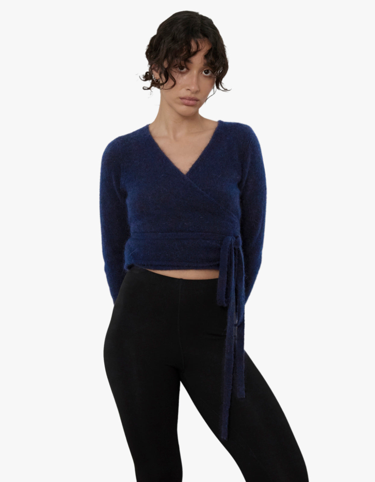 Mohair Wrap Cardigan - Dark Navy