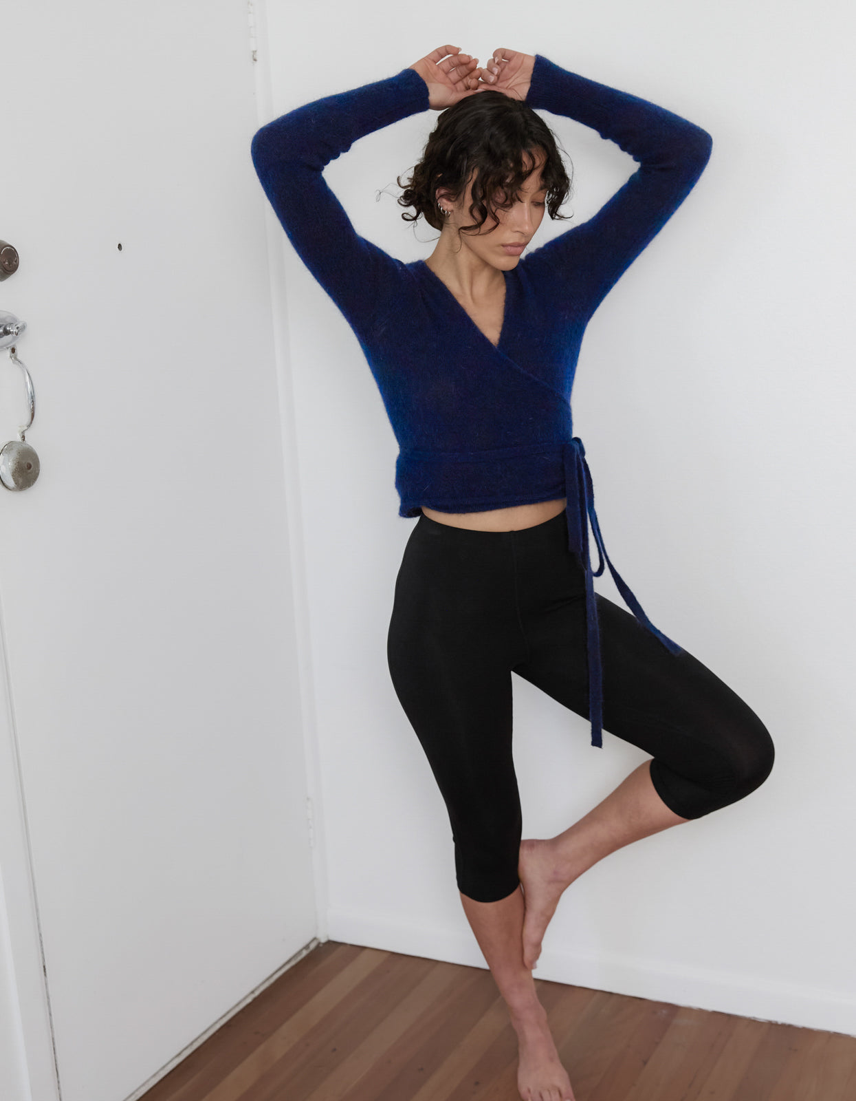 Mohair Wrap Cardigan - Dark Navy