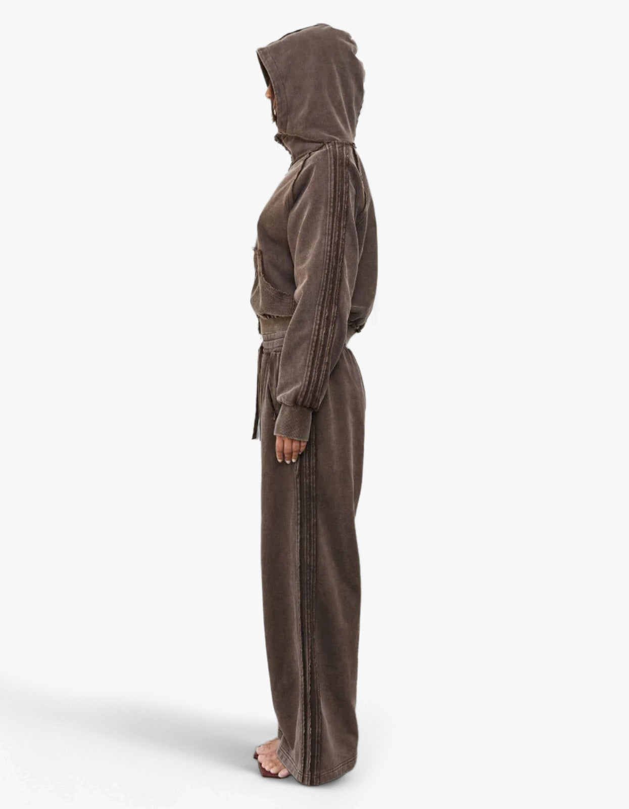 Wide Leg Track Pant - Soil Acid Wash