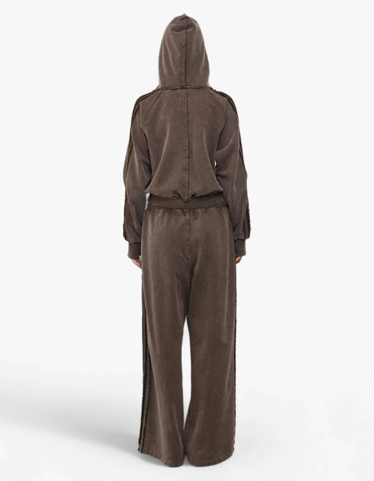 Wide Leg Track Pant - Soil Acid Wash