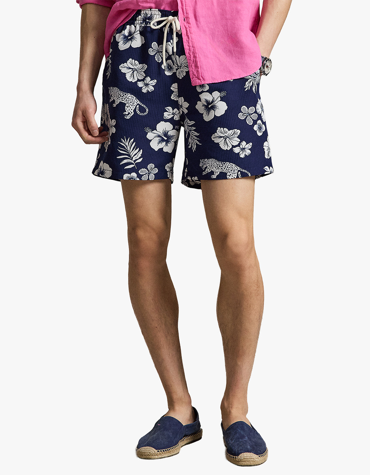 5.75 Inch Traveler Classic Swim Trunk - Jaguar Tropical