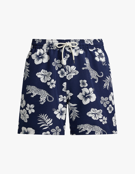 5.75 Inch Traveler Classic Swim Trunk - Jaguar Tropical