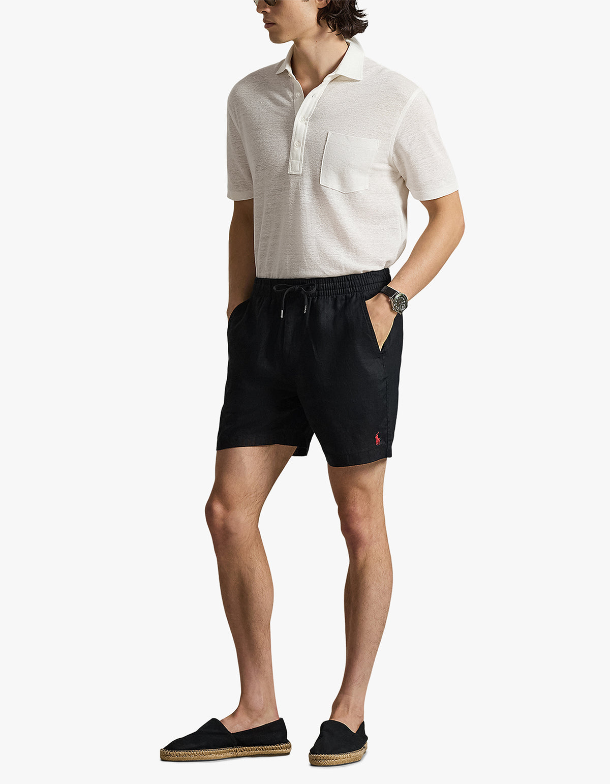6 Inch Polo Prepster Linen Short - Polo Black