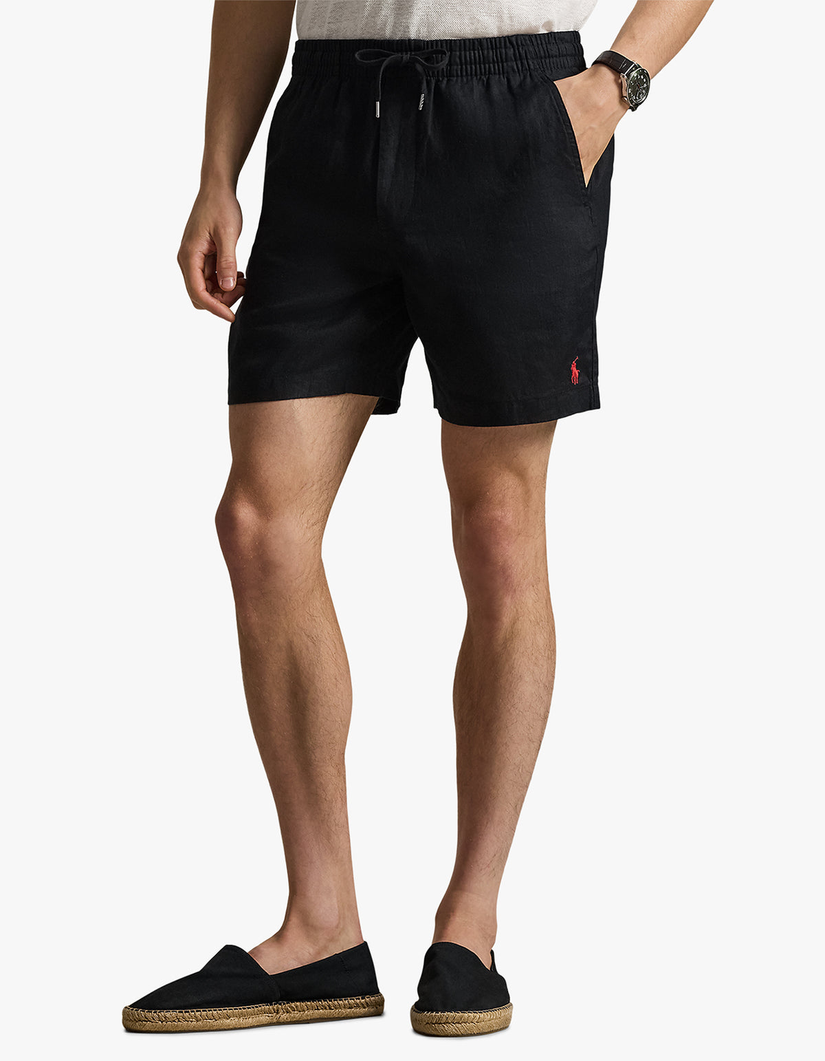 6 Inch Polo Prepster Linen Short - Polo Black