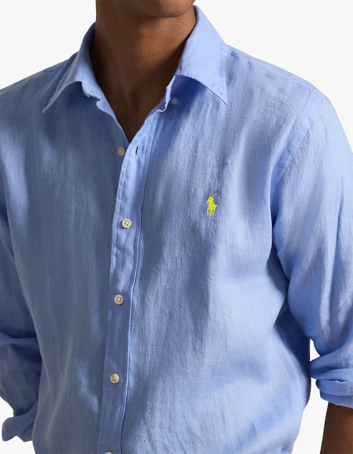 Custom Fit Linen Shirt - Austin Blue
