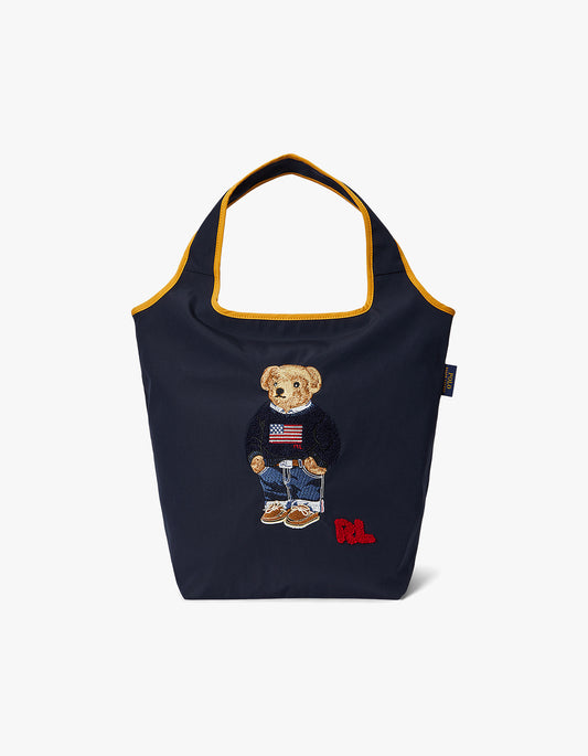 Polo Bear Contrast-Trim Tote Bag - Navy