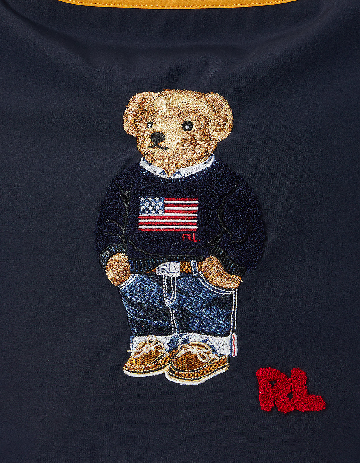Polo Bear Contrast-Trim Tote Bag - Navy