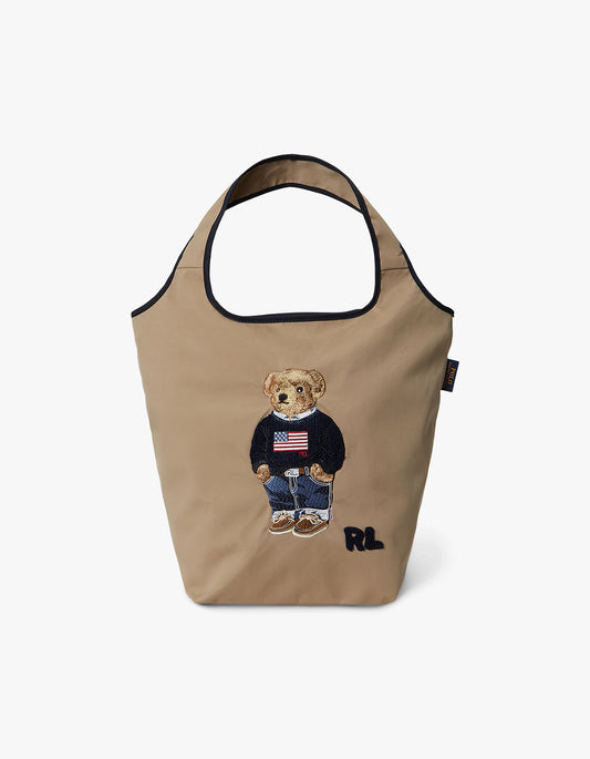 Polo Bear Shopper Tote Bag - Beige