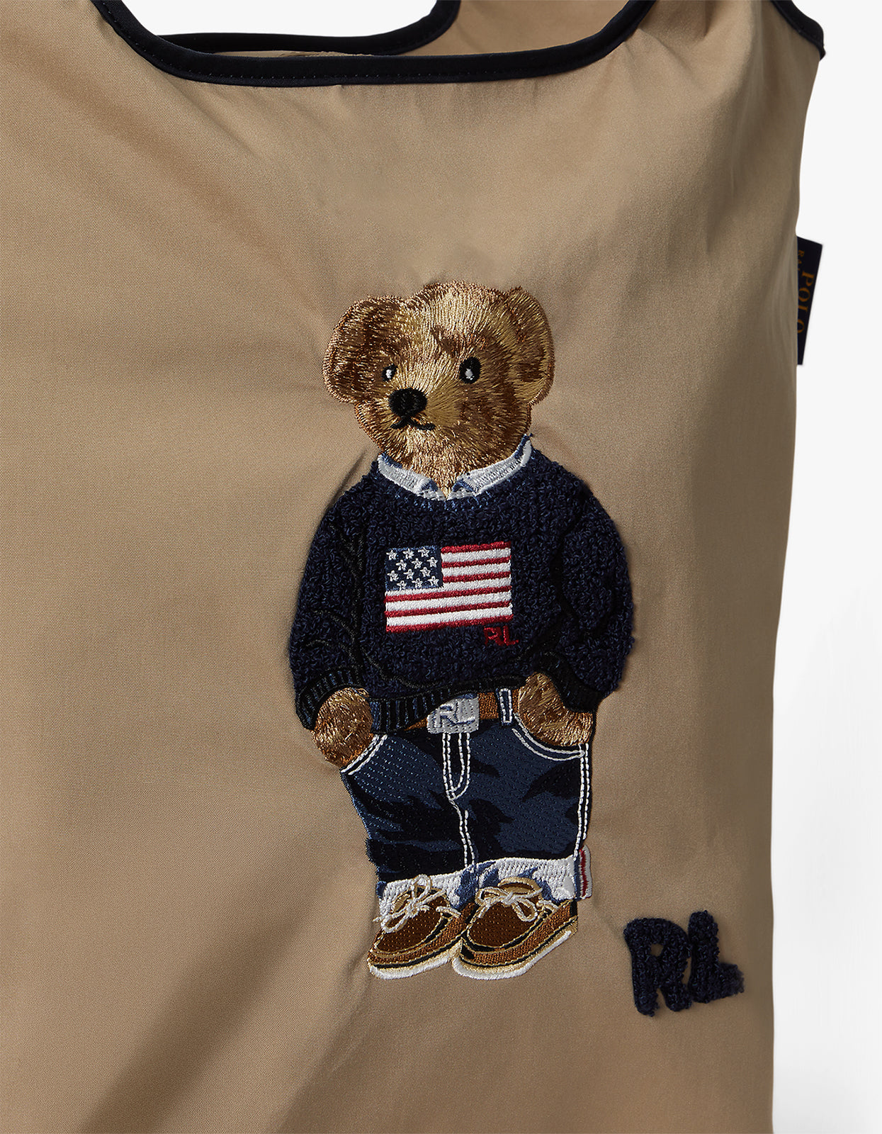 Polo Bear Shopper Tote Bag - Beige
