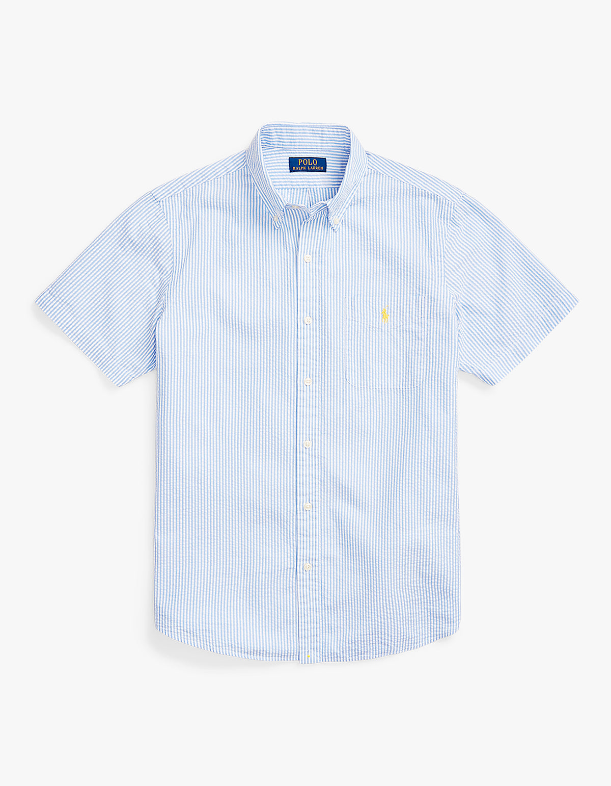 RL Prepster Custom Fit Seersucker Shirt - 2604A Blue/White