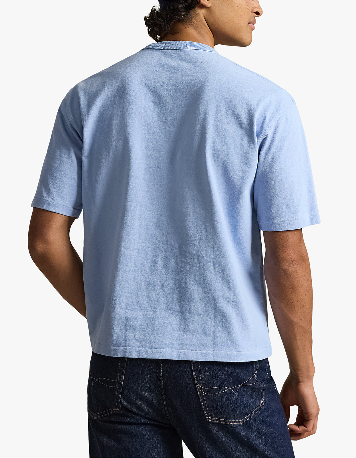 Relaxed Fit Logo Jersey T Shirt - Chambray Blue
