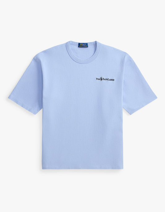 Relaxed Fit Logo Jersey T Shirt - Chambray Blue