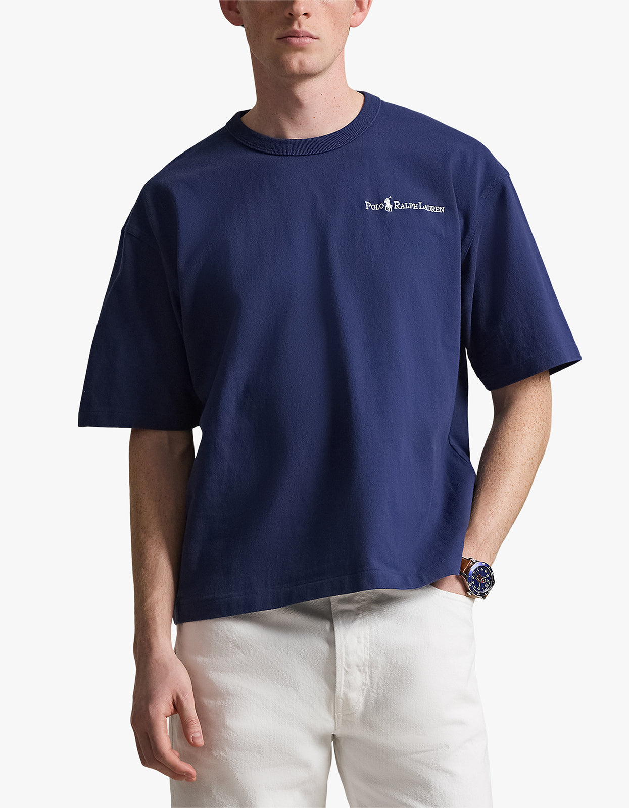 Relaxed Fit Logo Jersey T Shirt - Dark Cobalt