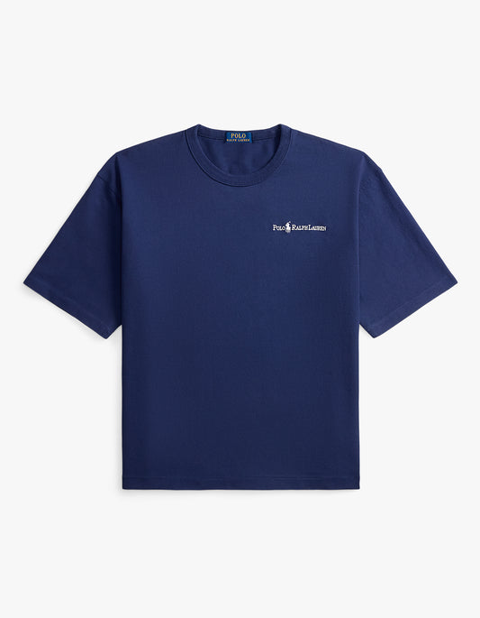 Relaxed Fit Logo Jersey T Shirt - Dark Cobalt