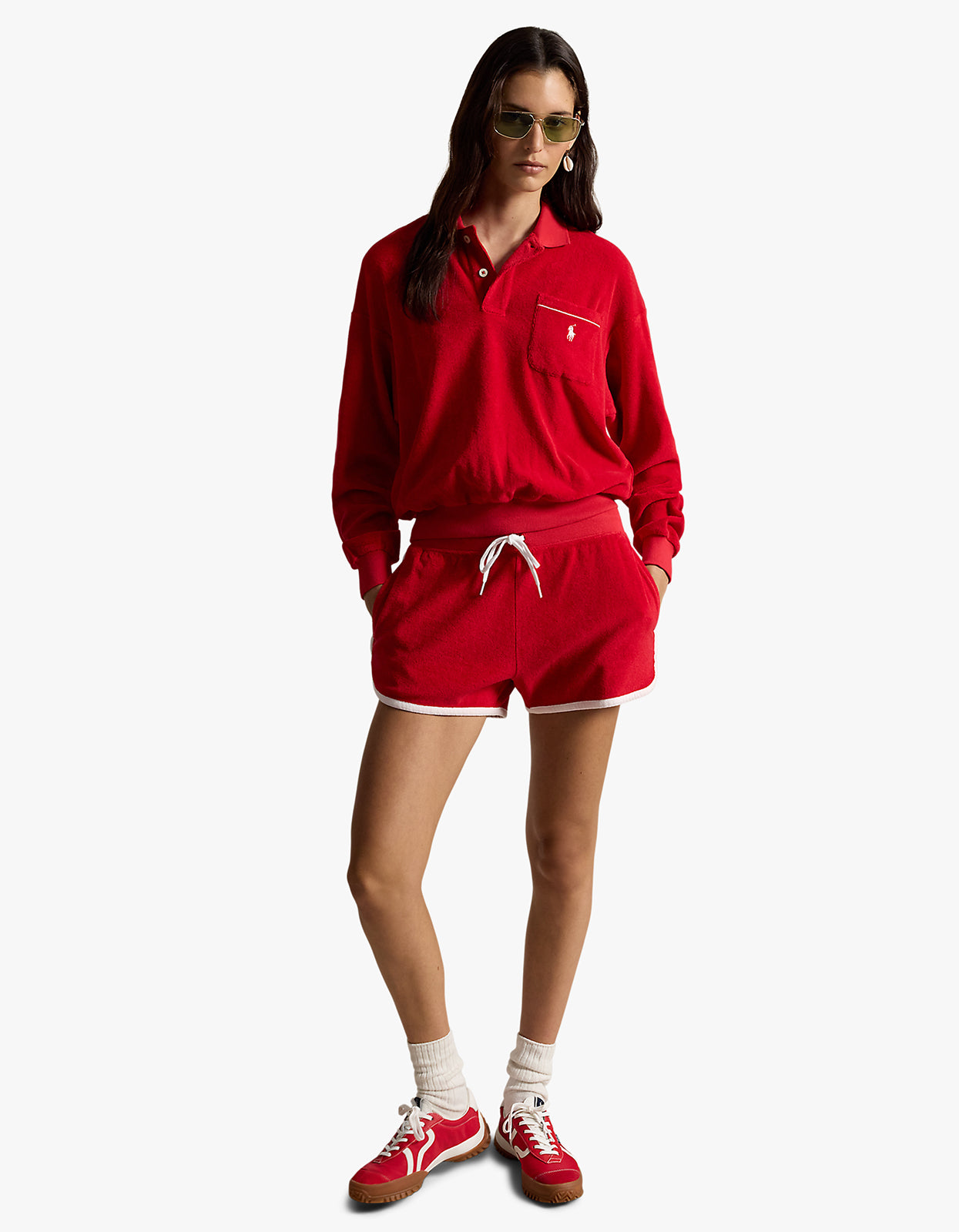 Terry Drawstring Short - Cruise Red