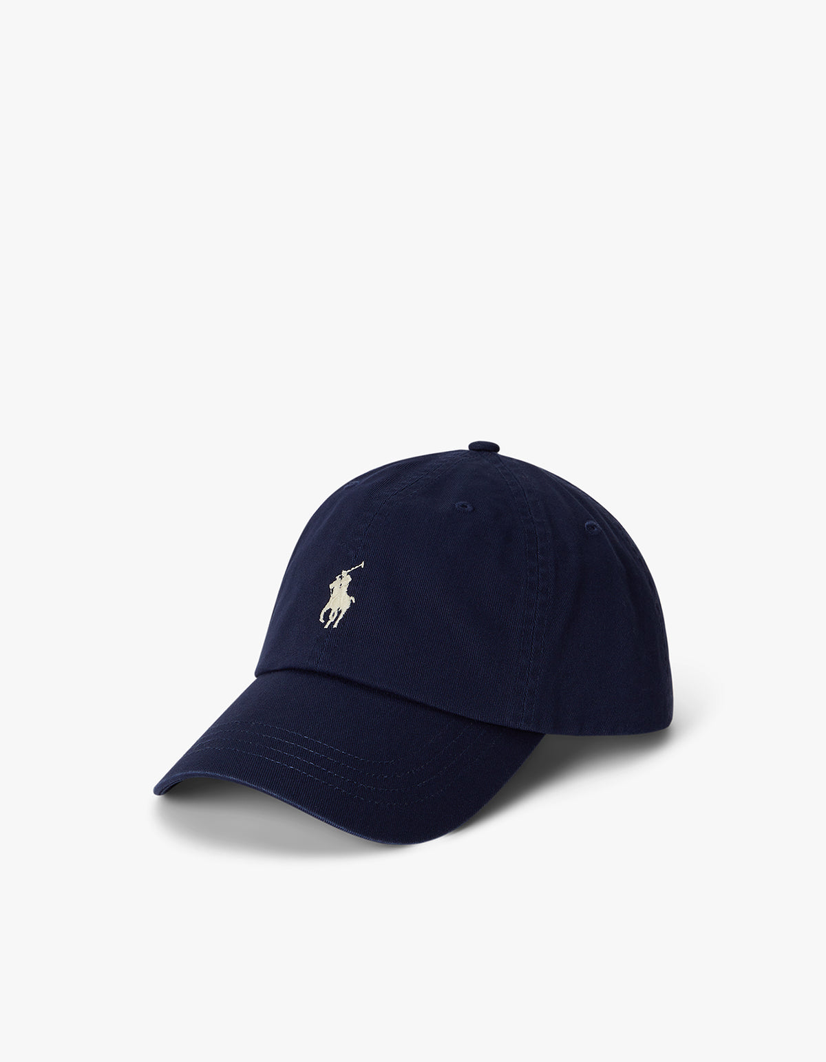 The Iconic Cotton Chino Ball Cap - Newport Navy/Cream Polo Player
