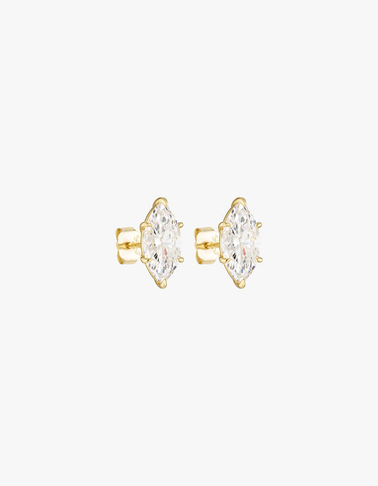 Marquise Studs 2Ct - Gold
