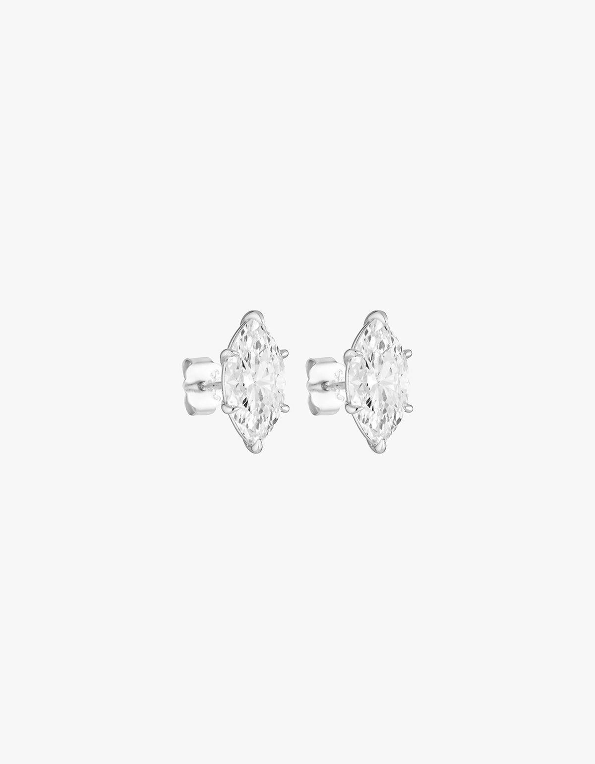 Marquise Studs 2Ct - Silver