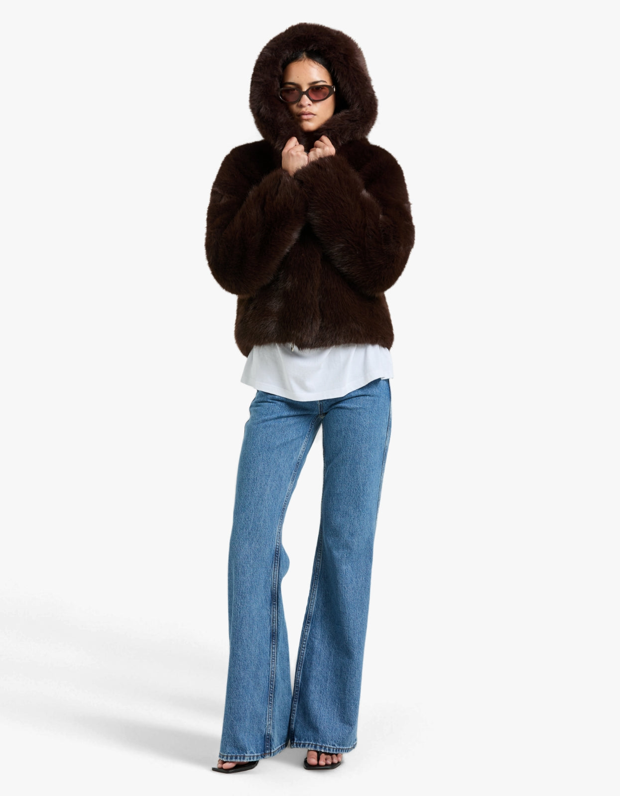 Foxy Faux Fur Jacket - Brown