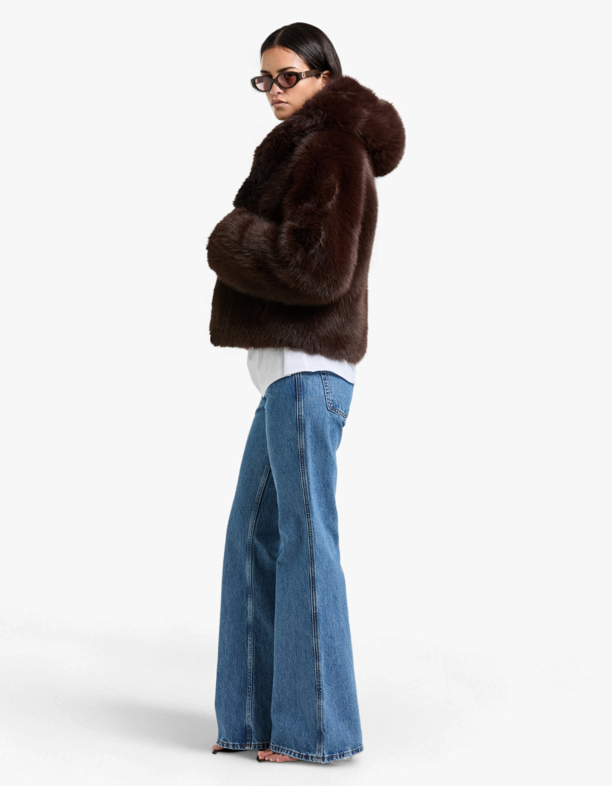 Foxy Faux Fur Jacket - Brown