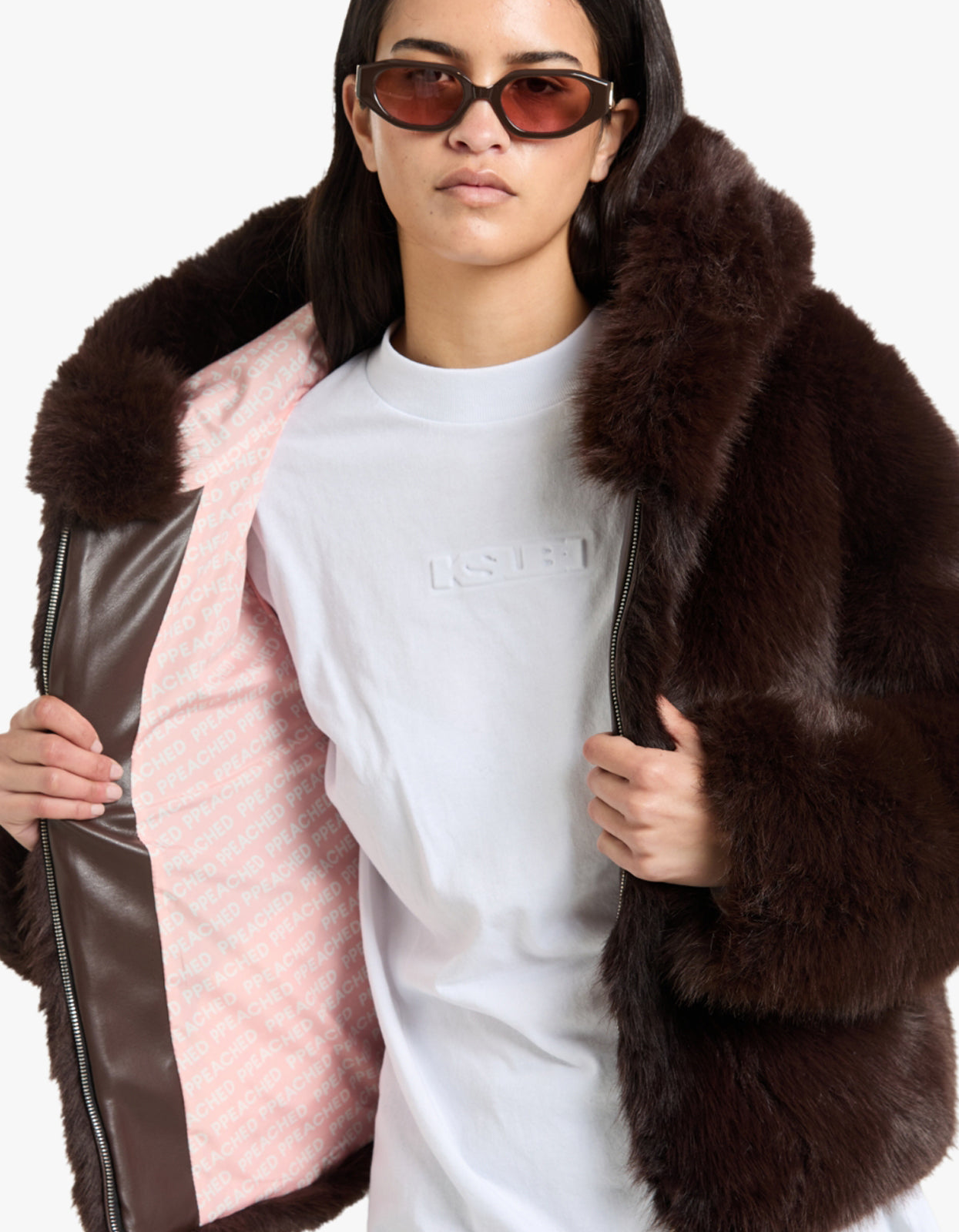 Foxy Faux Fur Jacket - Brown