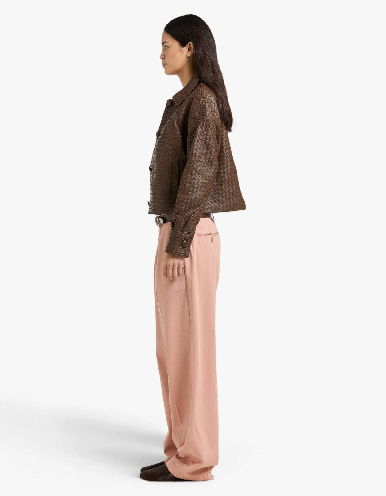 Hera Woven Jacket - Brown