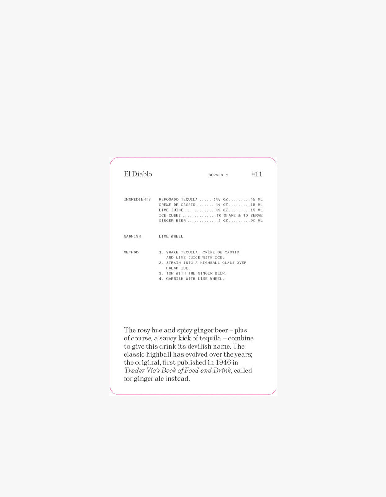 Cocktail Cabinet Tequila Book