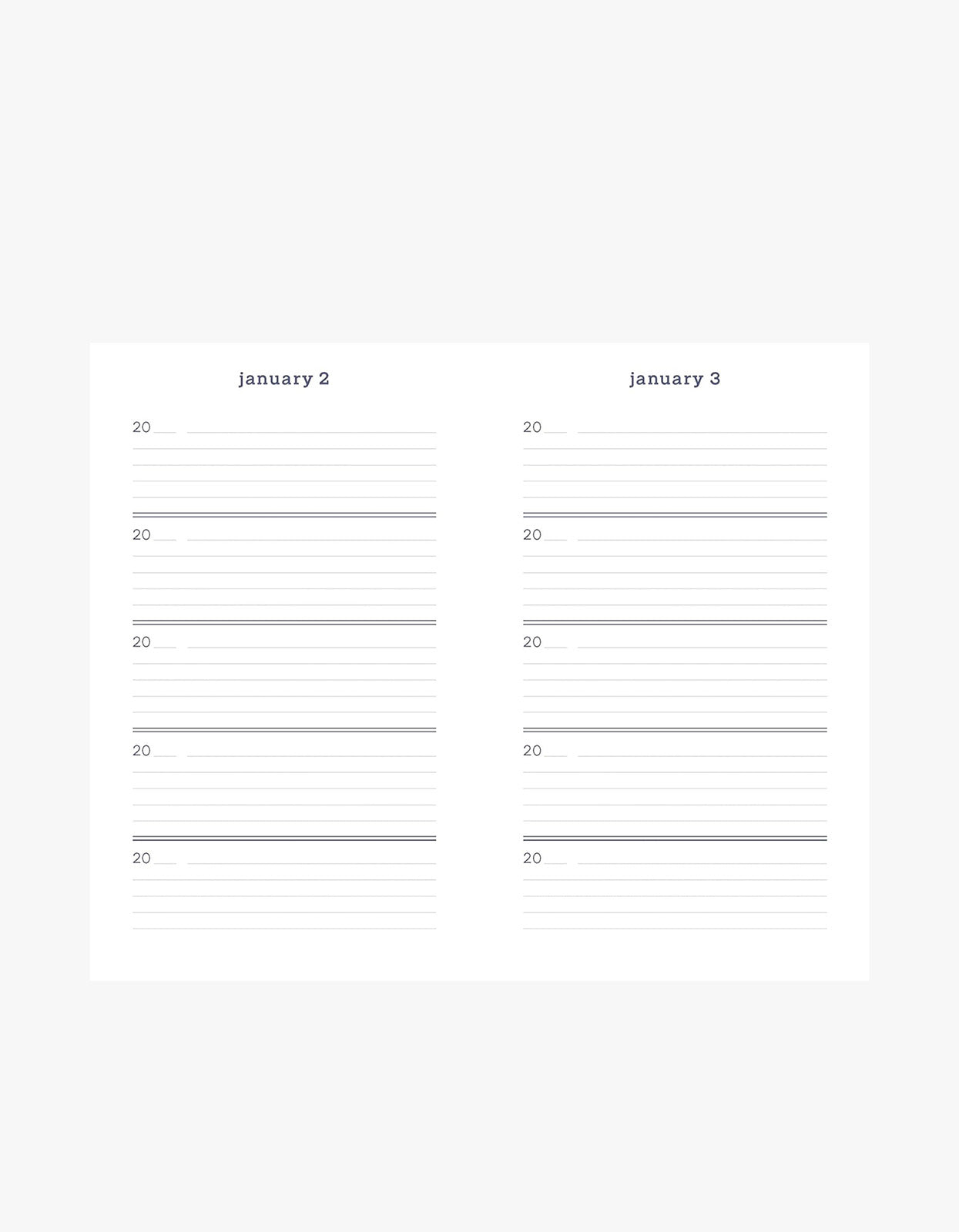 Marimekko One Line A Day Book - Blue Unikko