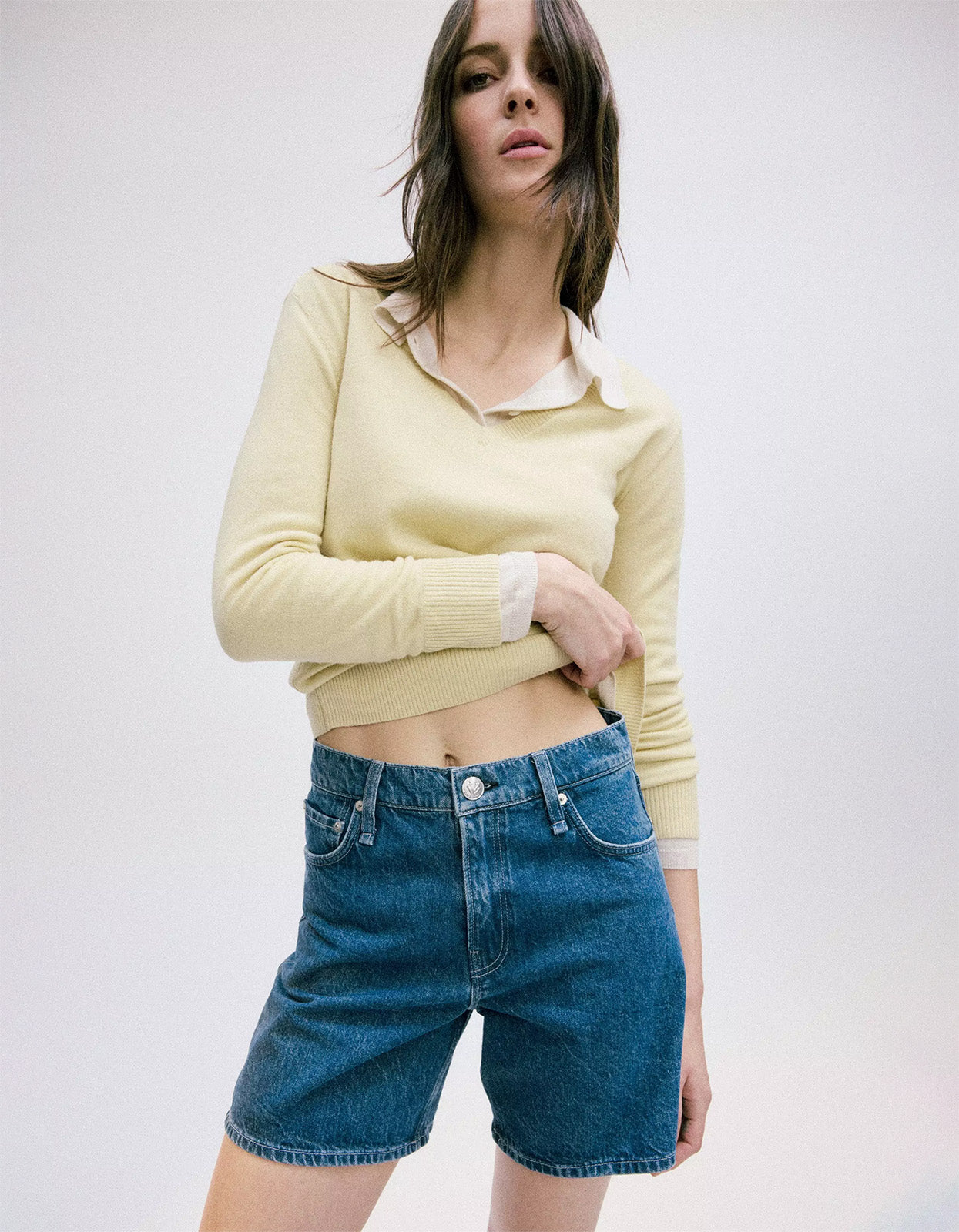 Anne Wool Polo Sweater - Butter