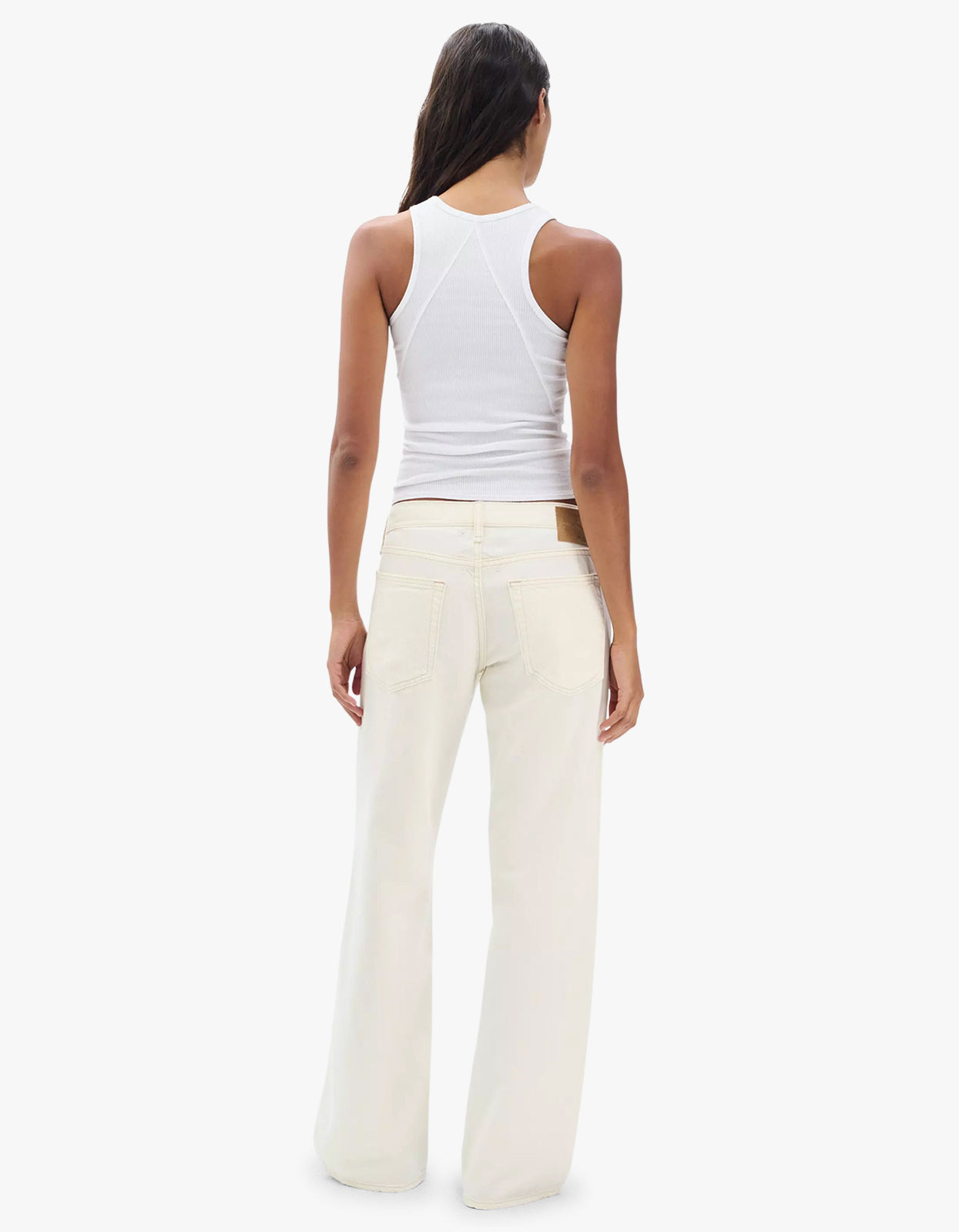 Saige Relaxed Straight Jeans - Ecru