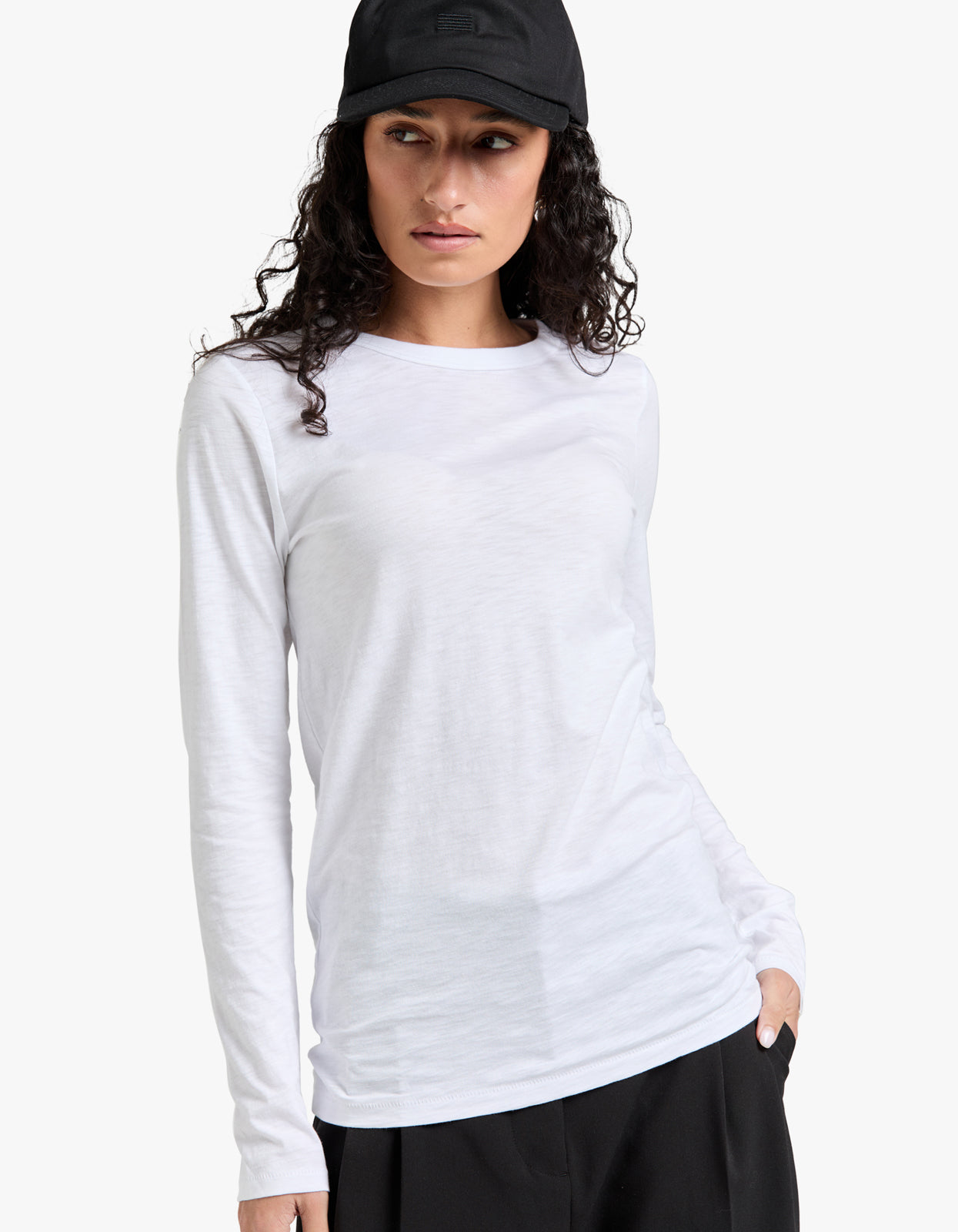 The Slub Longsleeve - Bright White